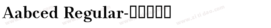 Aabced Regular字体转换